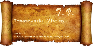 Tomasovszky Vivien névjegykártya
